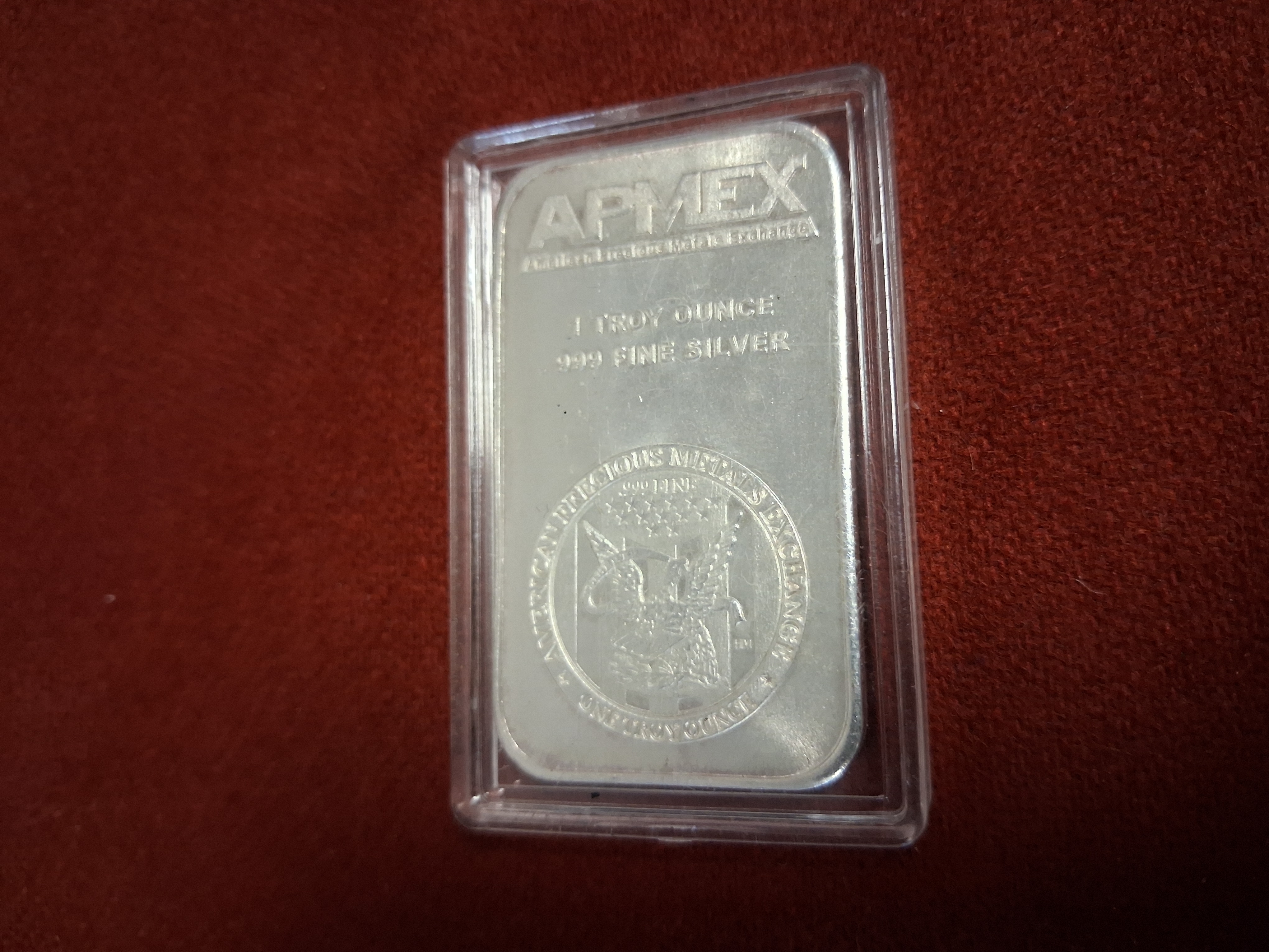 APMEX Fine Troy Silver Bar 1 ounce photo 1