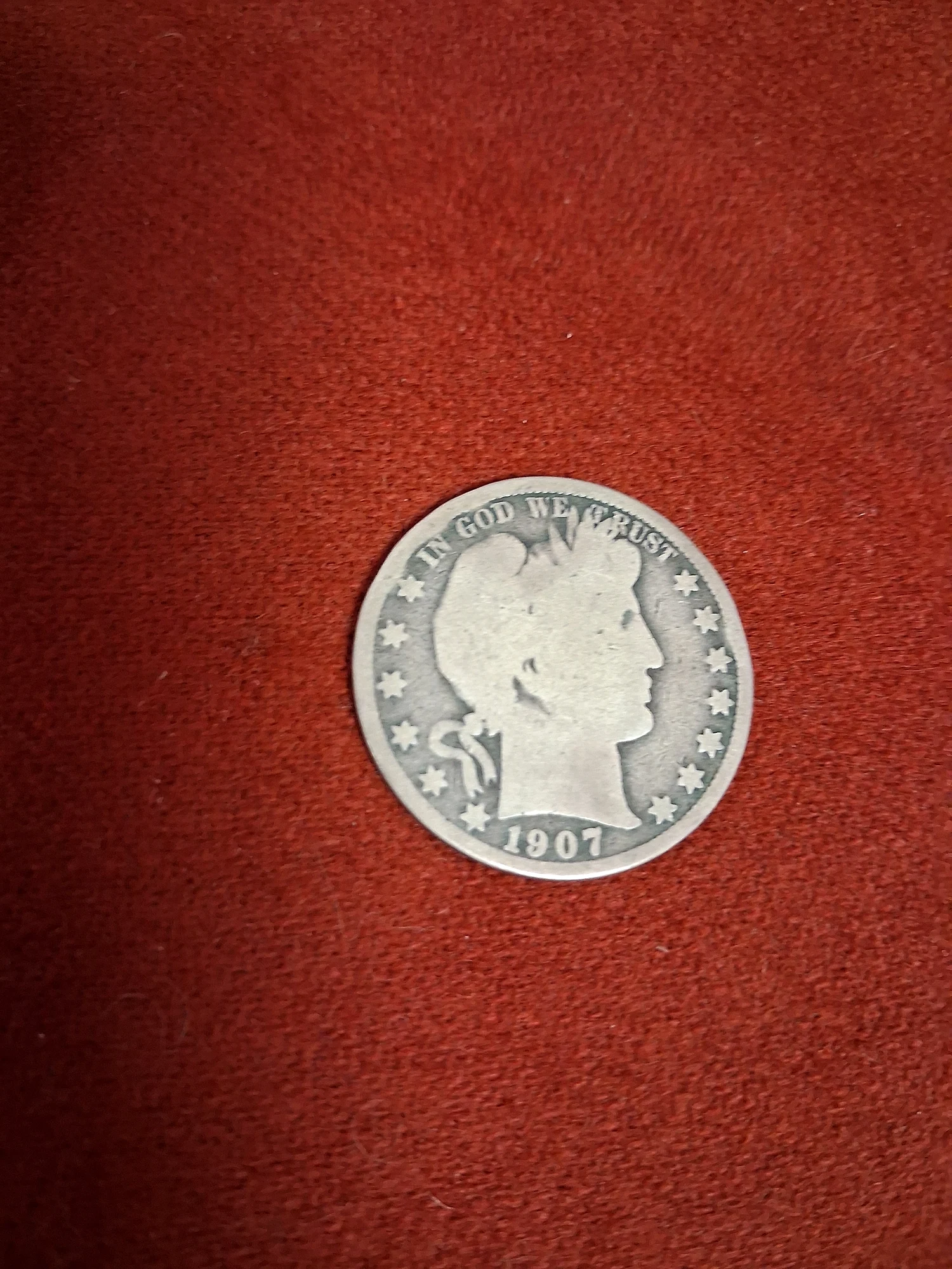Barber Silver Half Dollar 1907