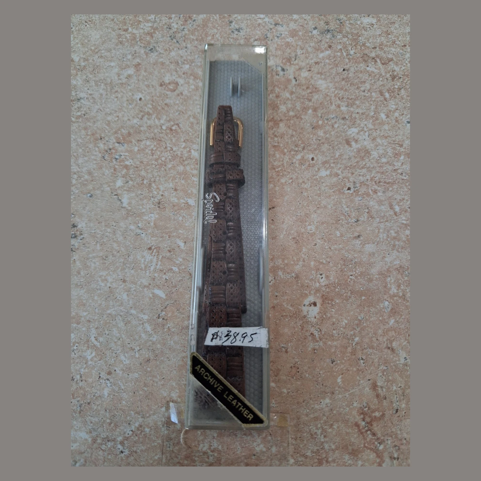 Vintage Speidel Brown Leather 14mm Ladies Watch Band