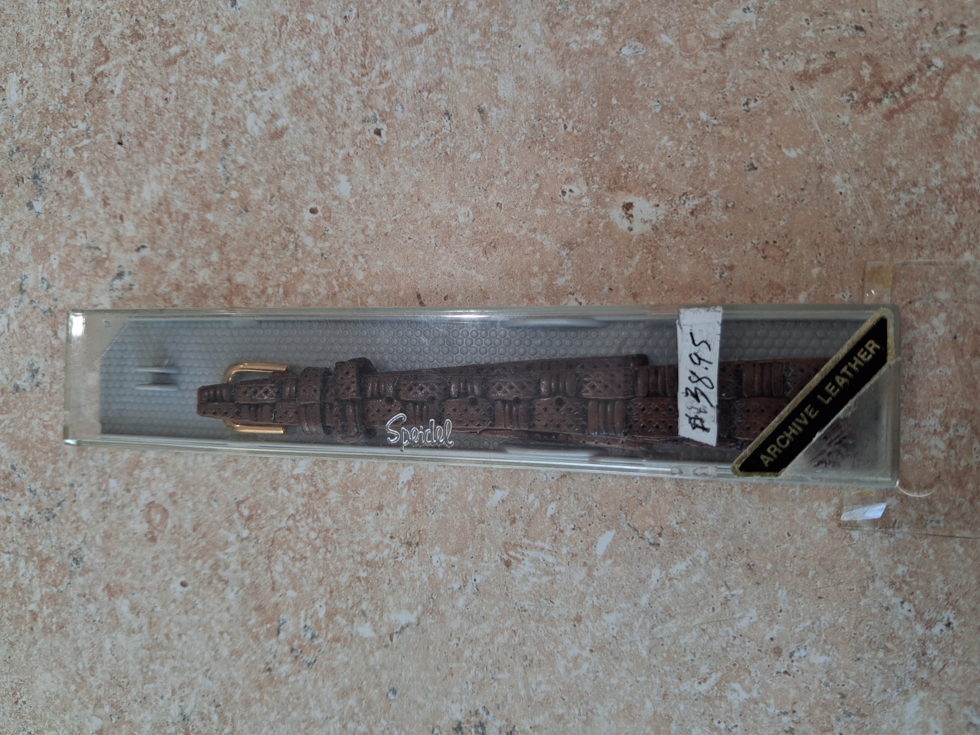 Vintage Speidel Brown Leather 14mm Ladies Watch Band photo 1
