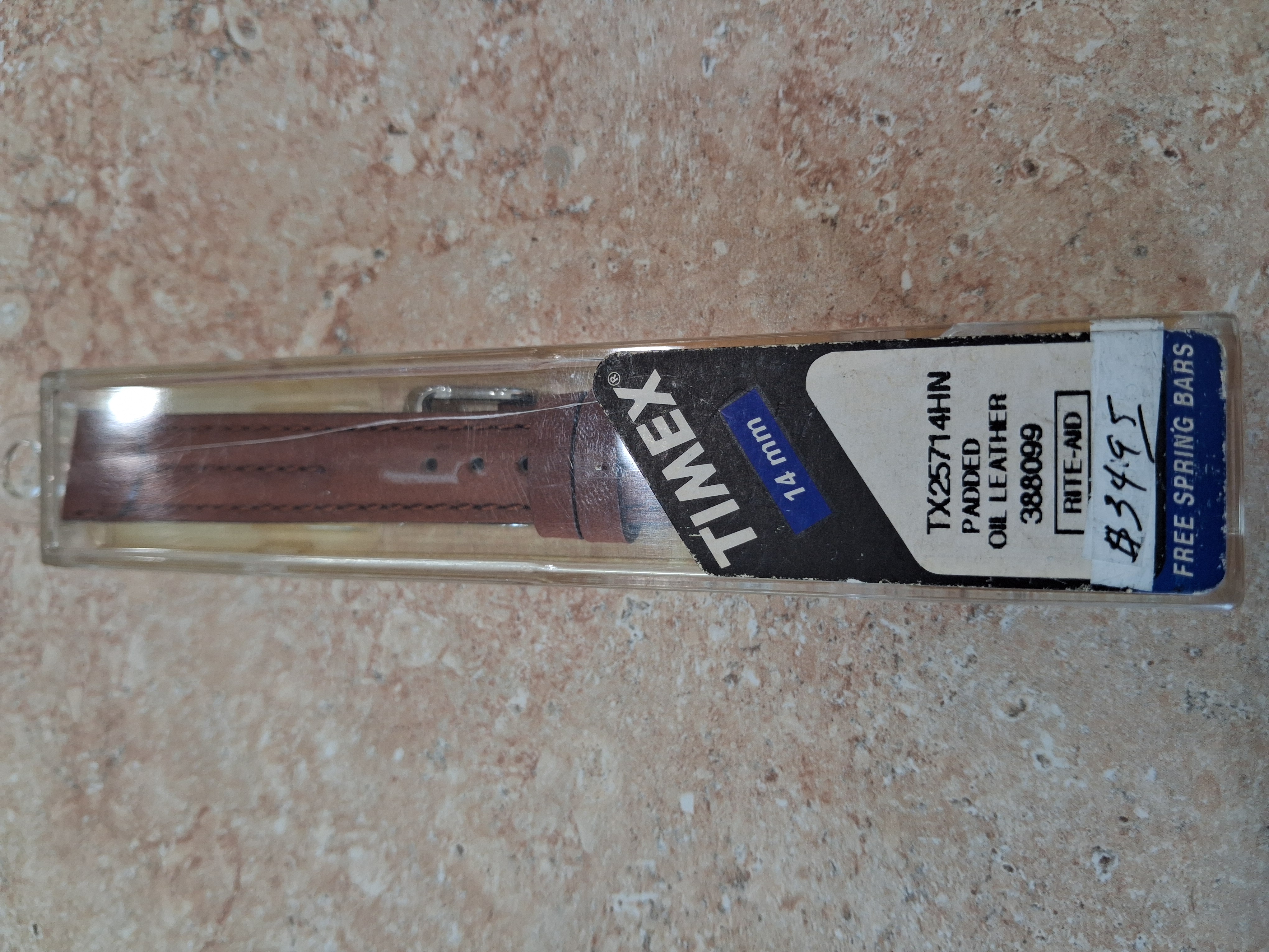 Vintage Timex Padded Oil Leather 14mm Brown Watch Band photo 1